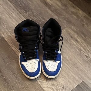 Jordan Men's Black, Blue, and White Sneakers